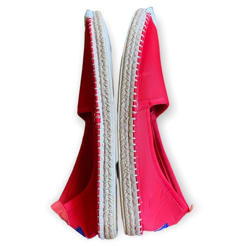 Sea Star Beachwear Shoes Red Crochet Neoprene Espadrille Slip On Size 10 - Picture 5 of 11